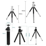 2PCS Projector Phone Stand Desktop Portable Telescopic Mini Metal Tripod, Style: - Image 3