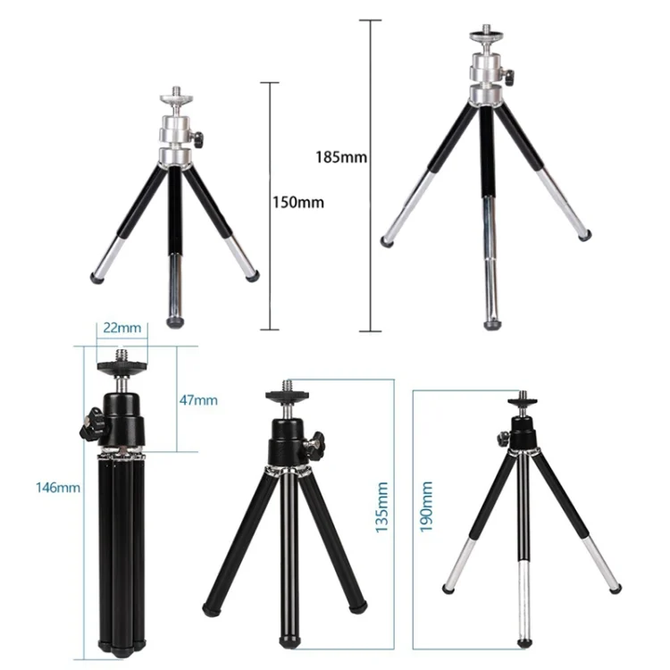 TBD0602501501_B2.webp 2PCS Projector Phone Stand Desktop Portable Telescopic Mini Metal Tripod, Style: - Image 3