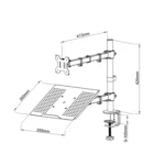 Laptop Stand Desktop LCD Dual Purpose Computer Lift Rotatable Dual Screen Bracket - Image 4