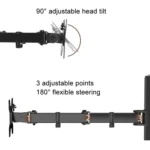 Laptop Stand Desktop LCD Dual Purpose Computer Lift Rotatable Dual Screen Bracket - Image 8