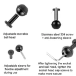 Ball Head Adapter Adjustable Screw Fixed Mount  Camera Underwater Diving Photography Lights Bracket - Image 4