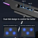 CoolCold F5 Laptop Radiator Bracket Office Desk Adjustable Laptop Cooler,Style: - Image 4
