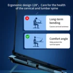 CoolCold 17inch Gaming Laptop Cooler Six Fan Two USB Port 2600RPM Laptop Cooling Pad - Image 5