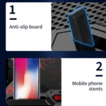 CoolCold 17inch Gaming Laptop Cooler Six Fan Two USB Port 2600RPM Laptop Cooling Pad - Image 7