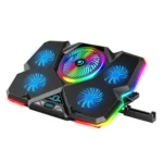 CoolCold  Five Fans 2 USB Ports Laptop Cooler Gaming Notebook Cool Stand,Version: