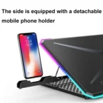 ICE COOREL K15 6-Fans Adjustable LCD Screen Laptop Stand Radiator With RGB Atmosphere Light - Image 3