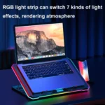 ICE COOREL K15 6-Fans Adjustable LCD Screen Laptop Stand Radiator With RGB Atmosphere Light - Image 7