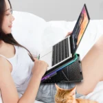 ICE COOREL K15 6-Fans Adjustable LCD Screen Laptop Stand Radiator With RGB Atmosphere Light - Image 8