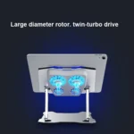 X16 Tablet PC Holder Aluminum Alloy Laptop Radiator with 4 Fans - Image 3