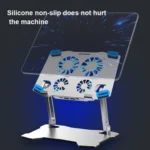 X16 Tablet PC Holder Aluminum Alloy Laptop Radiator with 4 Fans - Image 6