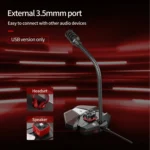 JK Omni-directional Pick-up Microphone Built-in Sound Card  Flexible Gaming Mic - Image 4