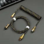 Mechanical Keyboard Spring Cable Gold-plated Aerial Plug