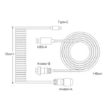 Mechanical Keyboard Spring Cable Gold-plated Aerial Plug - Image 3