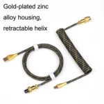 Mechanical Keyboard Spring Cable Gold-plated Aerial Plug - Image 4