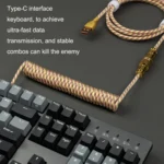 Mechanical Keyboard Spring Cable Gold-plated Aerial Plug - Image 6
