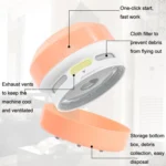 2PCS Desktop Mini Vacuum Cleaner Rubber Confetti Keyboard Cleaner - Image 4