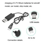 USB Charging Cable 3.7V 350mAh Air To Air Plug Without Protecting For Drone - Image 4
