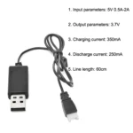 USB Charging Cable 3.7V 350mAh Air To Air Plug Without Protecting For Drone - Image 5