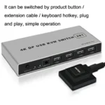KYSW59 60HZ DP USB KVM Switch 2-in-1 Computer Sharing Device - Image 2