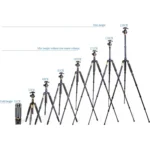 QingZhuangShiDai Q666 Portable Travel SLR Camera Aluminum Magnesium Alloy Tripod - Image 4
