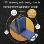 Bopai 61-70111 Cowhide Multi-compartment Waterproof Anti-theft Backpack with USB Charging Hole - Image 3