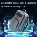 Bopai 61-121518 Multi-compartment Waterproof Expandable Backpack with USB Charging Hole - Image 3