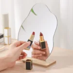 Irregular Acrylic Mirror With Wooden Base Photo Props - Image 4