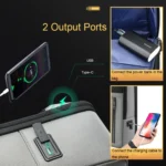 Bopai 61-68118 Multifunctional Wear-resistant Anti-theft Laptop Backpack with USB Charging Hole - Image 5