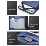 Bopai 61-120891 Multifunctional Anti-theft Laptop Business Backpack with USB Charging Hole - Image 6