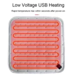 11696 5V USB Plug-in Car Timing Heating Seat Cushion - Image 2