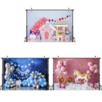 2.1m X 1.5m Birthday Party Shooting 3D Printed Background Cloth - Image 2
