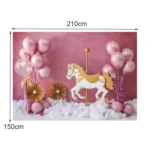 2.1m X 1.5m Birthday Party Shooting 3D Printed Background Cloth - Image 3