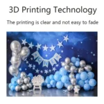 2.1m X 1.5m Birthday Party Shooting 3D Printed Background Cloth - Image 4