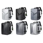 Large-capacity Waterproof Expandable Hard Shell Backpack with USB Charging Hole - Image 2