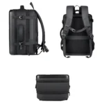 Large-capacity Waterproof Expandable Hard Shell Backpack with USB Charging Hole - Image 3