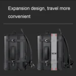 Large-capacity Waterproof Expandable Hard Shell Backpack with USB Charging Hole - Image 5