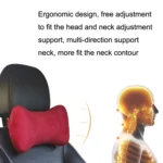 Car Memory Cotton Headrest Protective Cervical Spine Seat Sleeping Pillow - Image 5