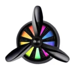 Car Air Outlet Perfume Aromatherapy Swivel Fan With Light