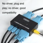 FJGEAR FJ-201UK 2 In 1 Out  KVM Switcher With Desktop Controller With Cable - Image 2