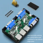 FJGEAR FJ-201UK 2 In 1 Out  KVM Switcher With Desktop Controller With Cable - Image 3