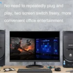 FJGEAR FJ-201UK 2 In 1 Out  KVM Switcher With Desktop Controller With Cable - Image 4