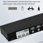 FJGEAR FJ-810UK 8 In 1 Out Computer Host VGA To KVM Switcher With Desktop Switch, EU Plug - Image 3