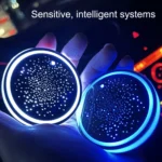 1 Pair Automotive LED Colorful Luminous Water Coaster Acrylic Car Cup Tank Atmosphere Lamp - Image 3