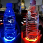 1 Pair Automotive LED Colorful Luminous Water Coaster Acrylic Car Cup Tank Atmosphere Lamp - Image 5
