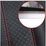 Fiber Leather Embossed Car Seat Belt Shoulder Cover Protector - Image 4