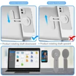 Laptop Phone Expansion Bracket Aluminum Magnetic Phone Stand - Image 5