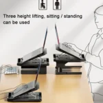 Double Layer Foldable Lift Laptop Stand Aluminum Computer Heightening Bracket - Image 5