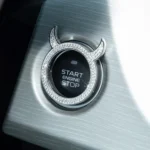 2 PCS Car Starter Button With Diamond Small Devil Decorative Ring - Image 5