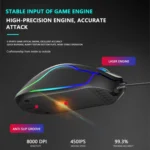 Dark Alien V600 7 Keys Office Computer Business Mouse, Cable Length: 1.42m - Image 3