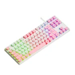 Dark Alien DK100 87 Keys Hot Plug-In Glowing Game Wired Mechanical Keyboard, Cable Length: 1.3m